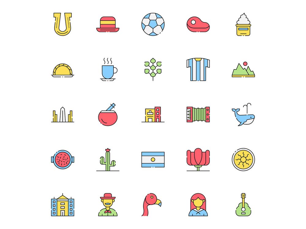 Argentina Vector Icons