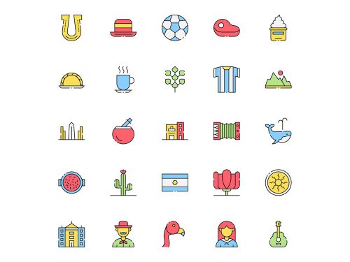 Argentina Vector Icons