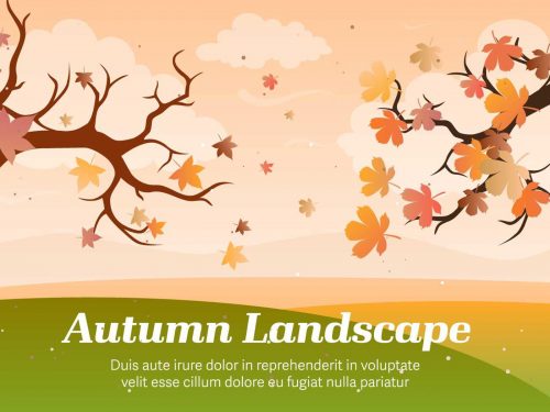 Autumn Landscape Vector Illustration