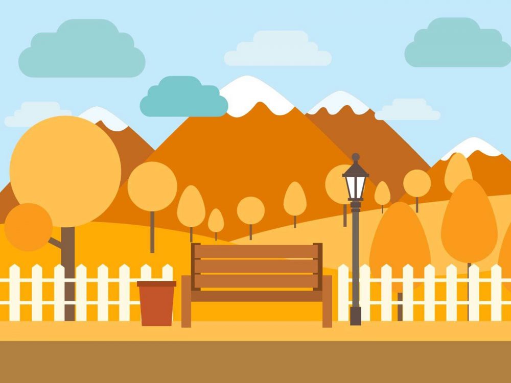 Autumn Scenery Vector Illustration