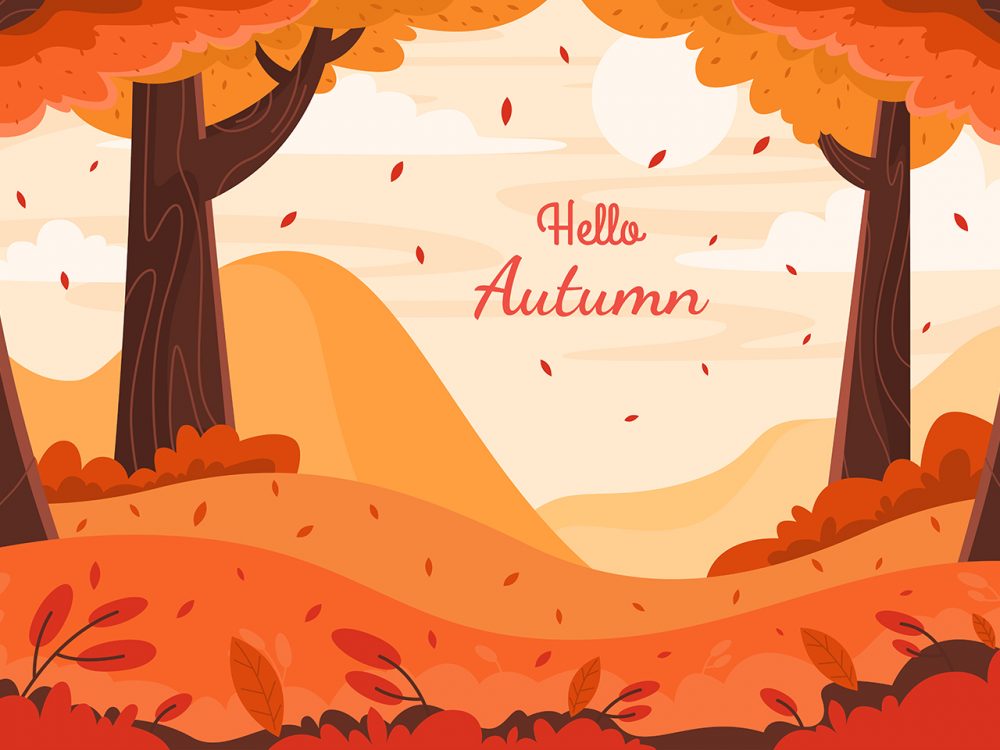 Autumn Scenery Vector Illustration