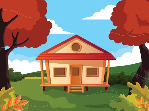 Autumn Scenery Vector Illustration