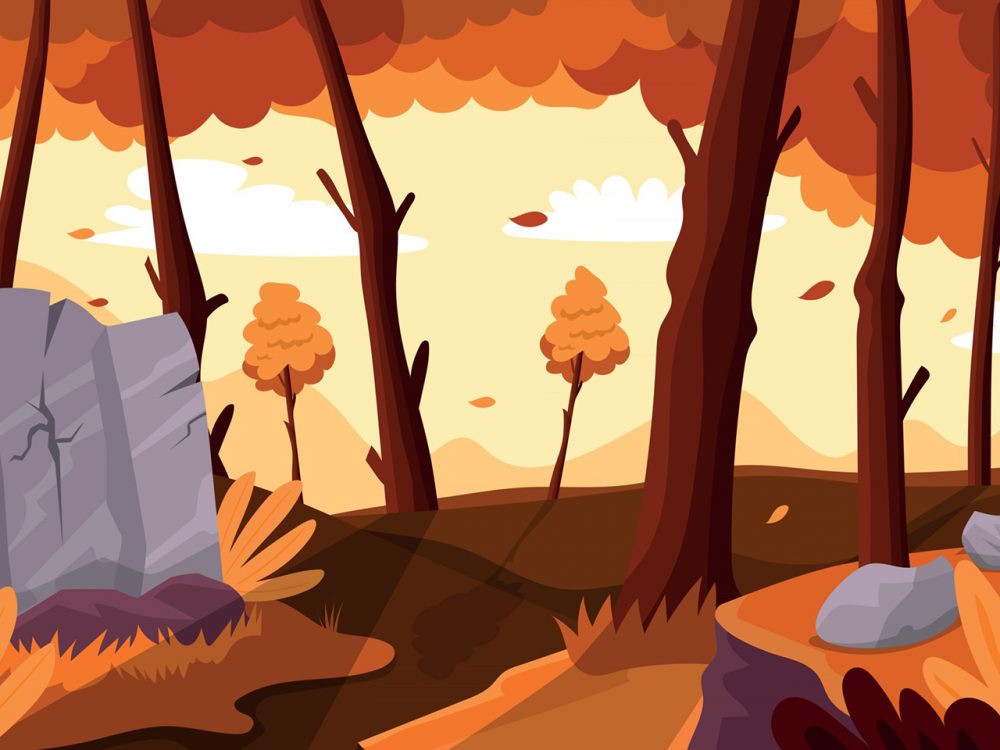 Autumn Scenery Vector Illustration