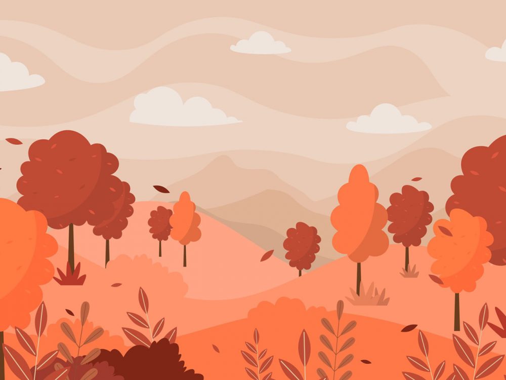 Autumn Scenery Vector Illustration