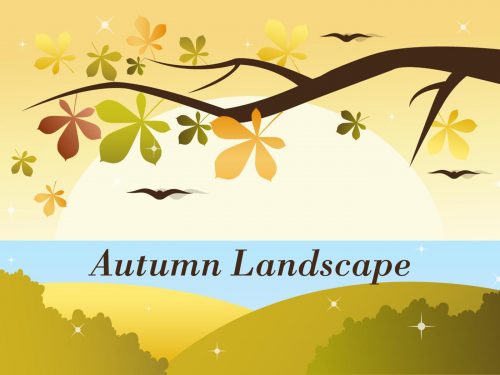 Autumn Scenery Vector Illustration