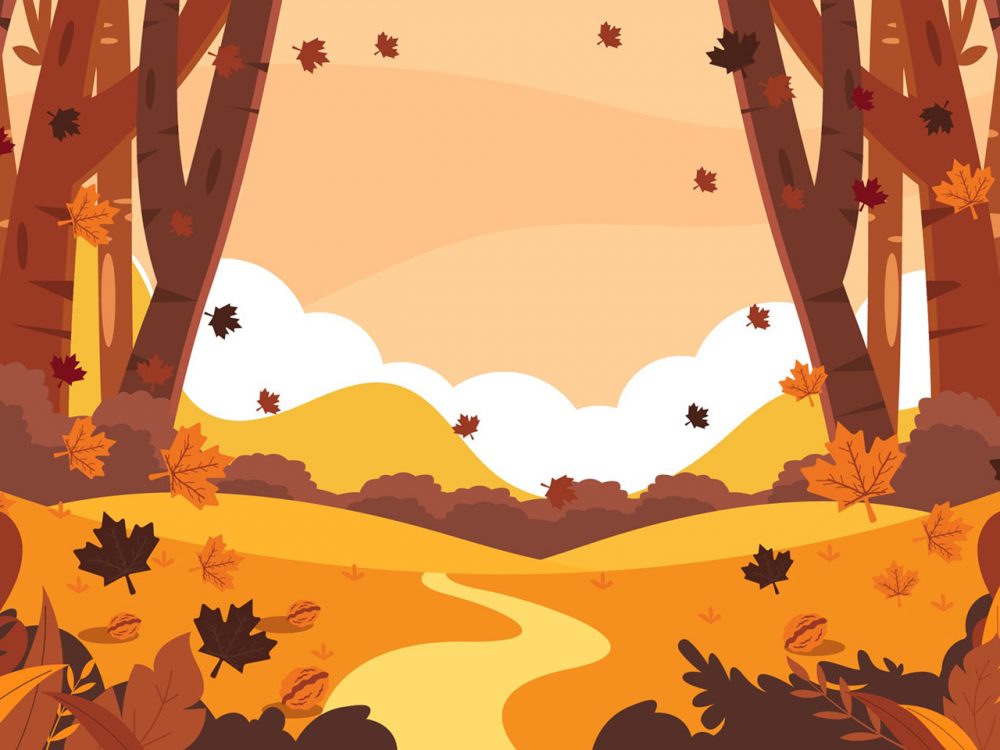 Autumn Scenery Vector Illustration