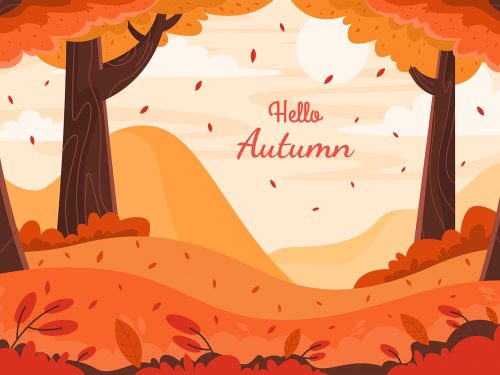 Autumn Scenery Vector Illustration