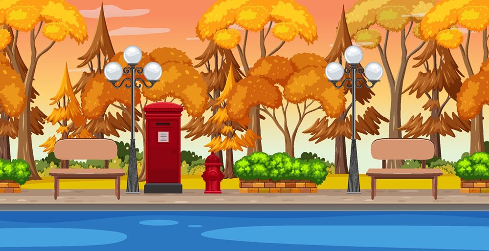 Autumn Scenery Vector Illustration