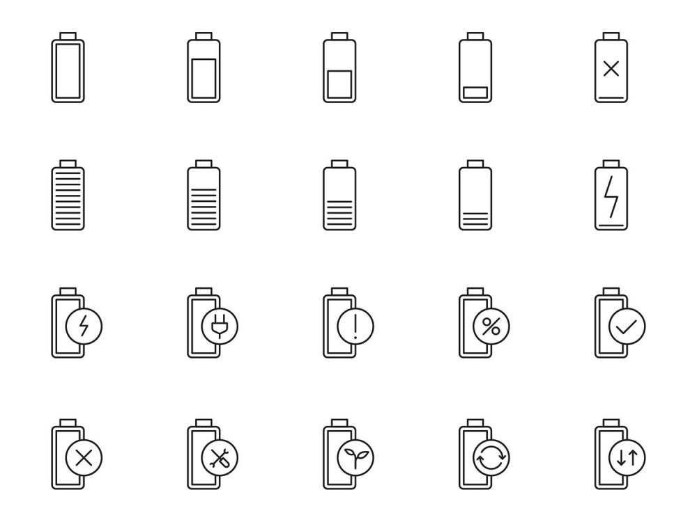 Battery Vector Icons