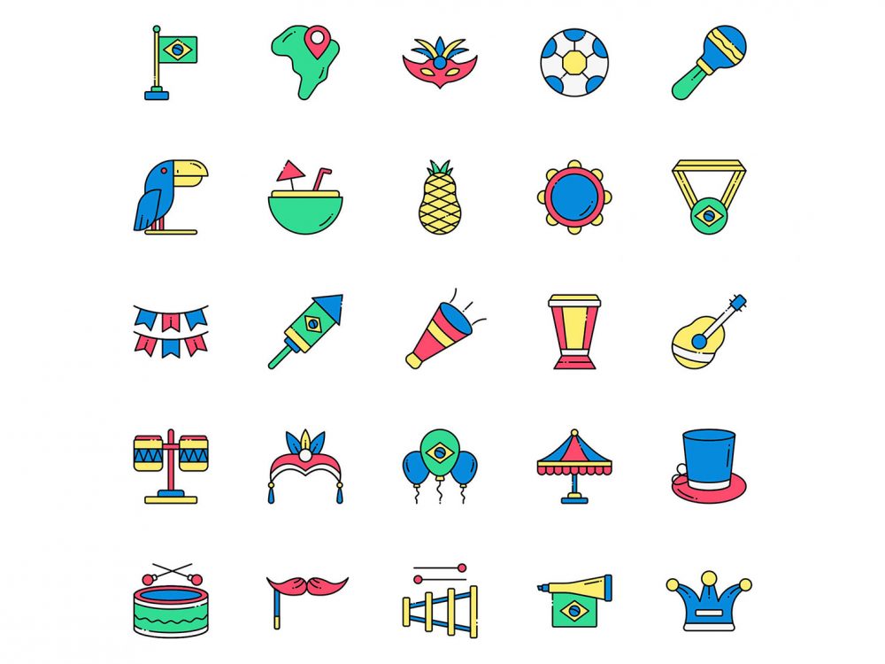 Brazil Vector Icons