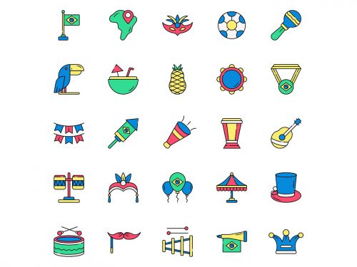 Brazil Vector Icons