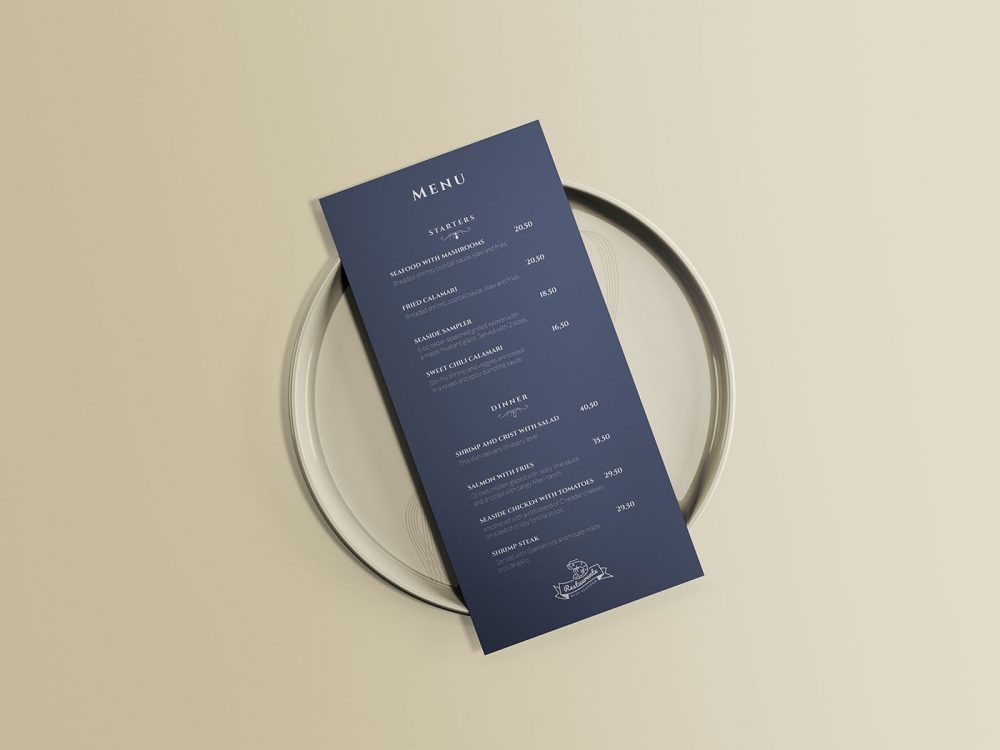 Free Restaurant Menu Mockup