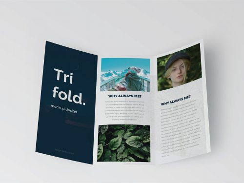 Free Trifold Brochure Mockup