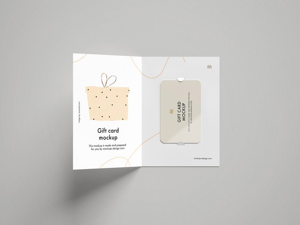 Gift Card Presentation Free Mockup