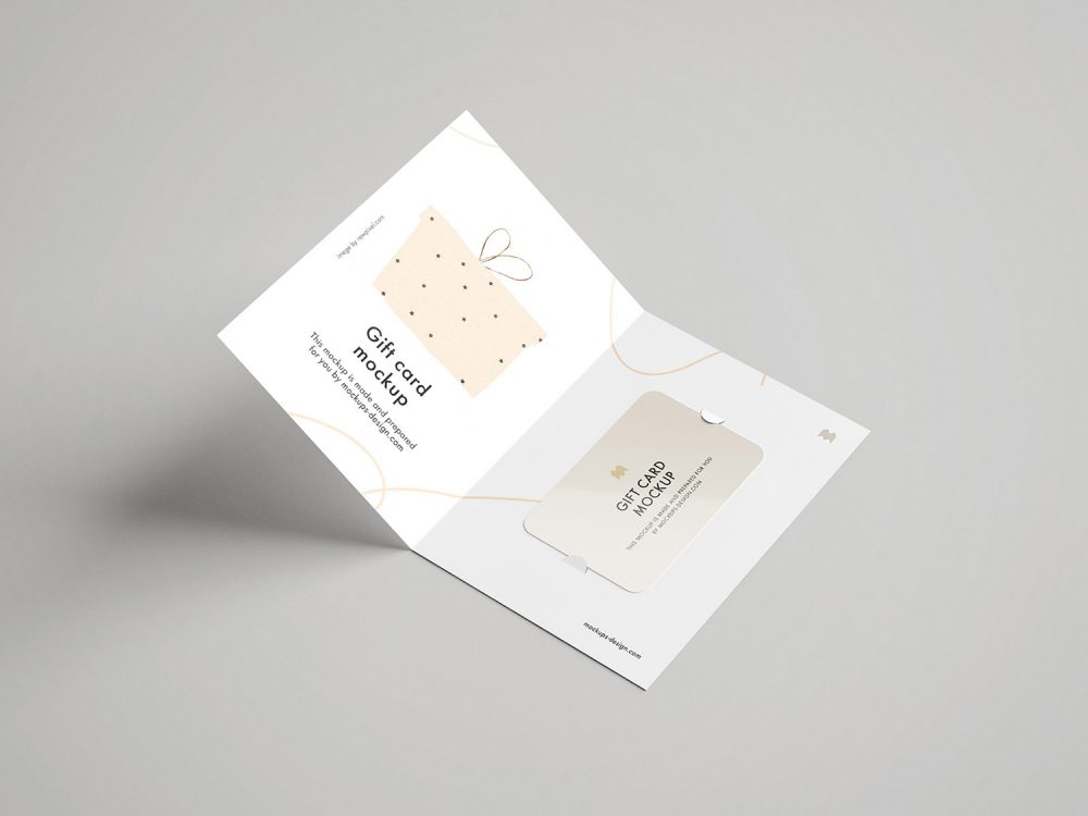 Gift Card Presentation Free Mockup