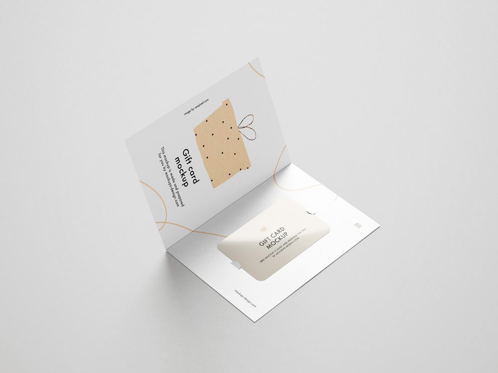 Gift Card Presentation Free Mockup