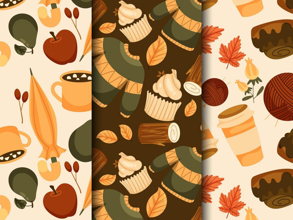 Hand Drawn Autumn Pattern Collection