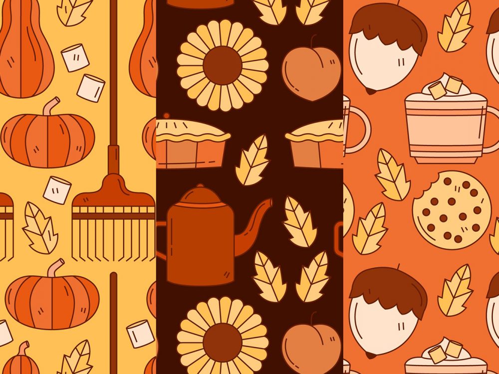 Hand Drawn Autumn Pattern Collection