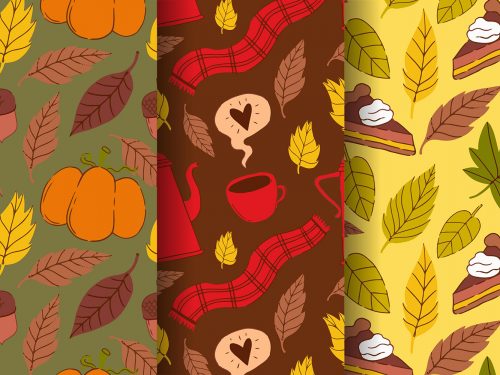 Hand Drawn Autumn Pattern Collection
