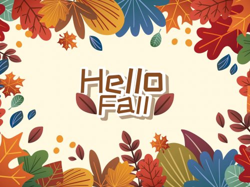 Hello Fall Season Illustration