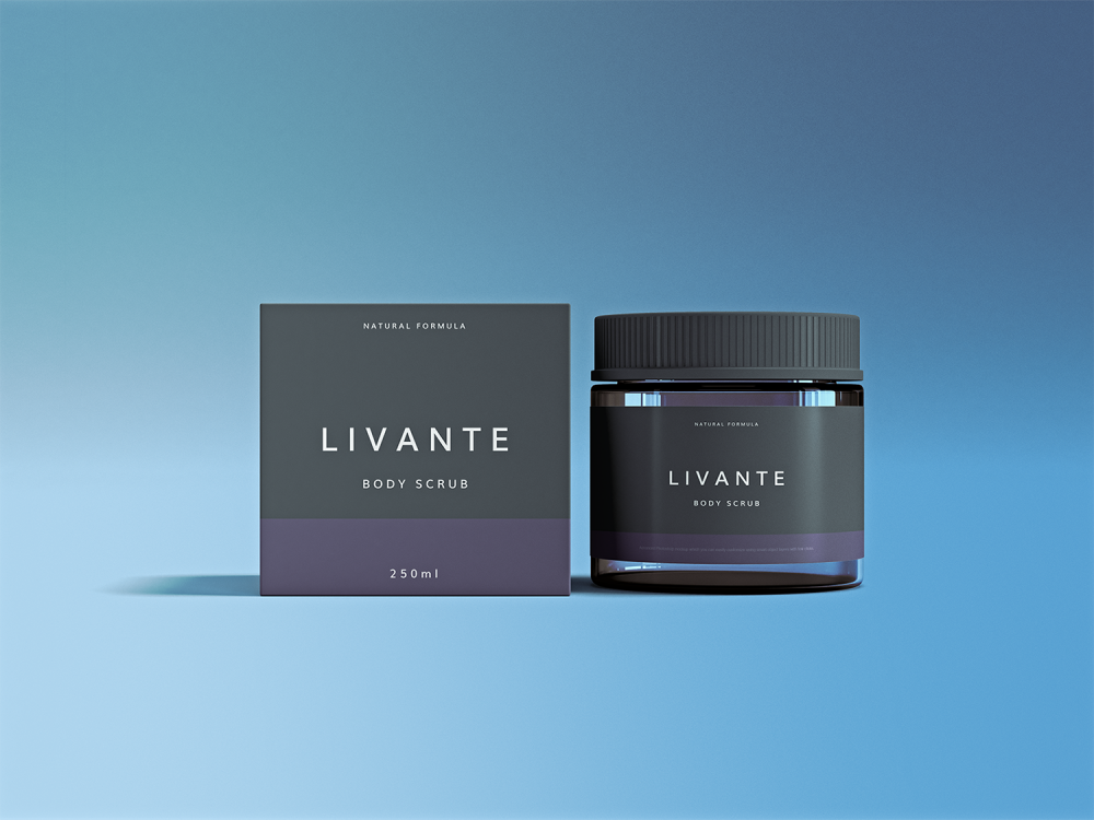 Jar with Box Packaging Free Mockup