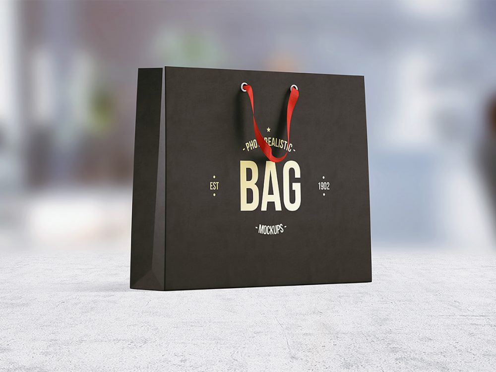Paper Shopping Bag Mockup