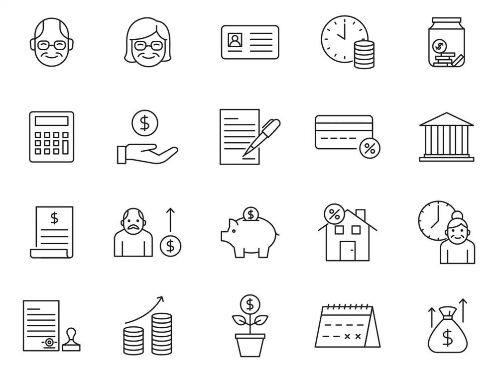 Retirement Vector Icons