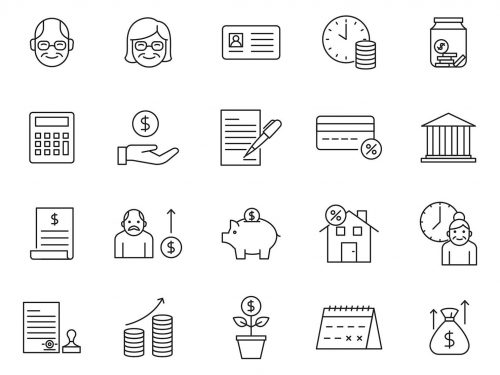 Retirement Vector Icons