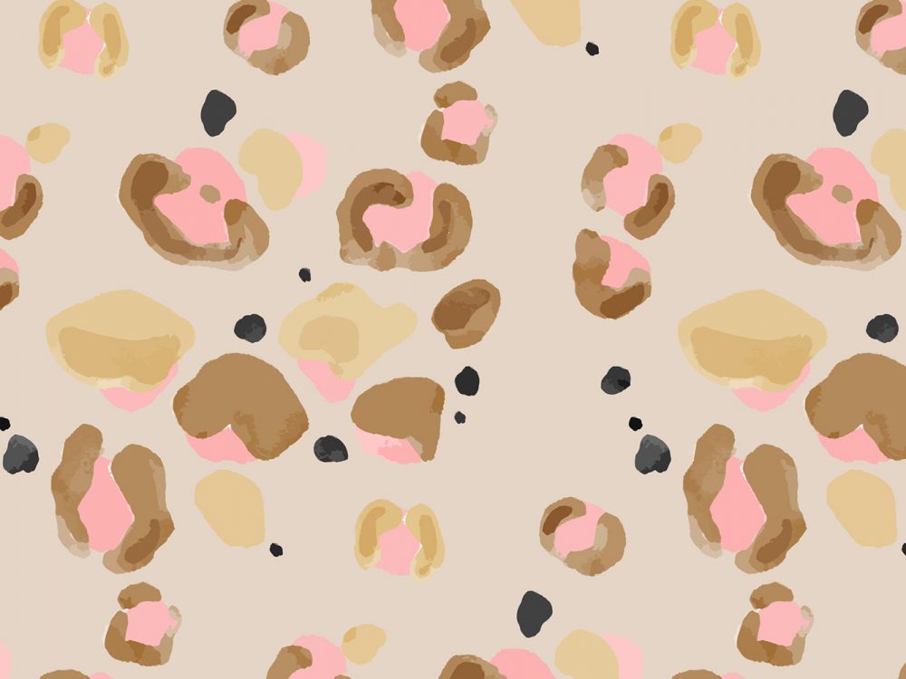 Watercolor Animal Print Free Pattern