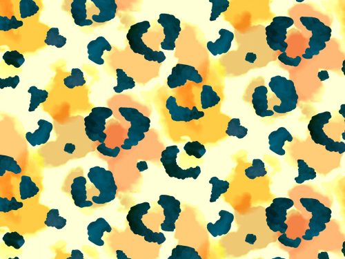 Watercolor Animal Print Free Pattern