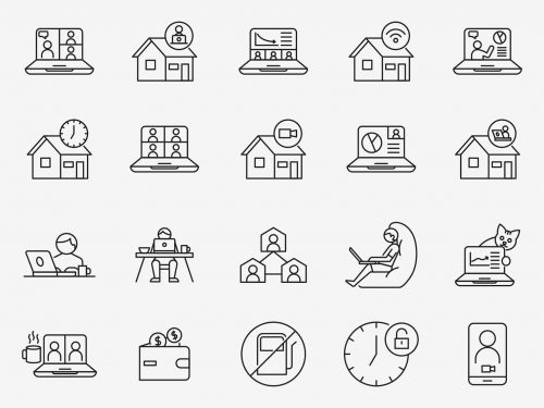 Work From Home Vector Icons