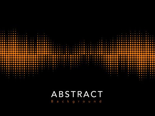 Abstract Colorful Technology Dotted Wave Background