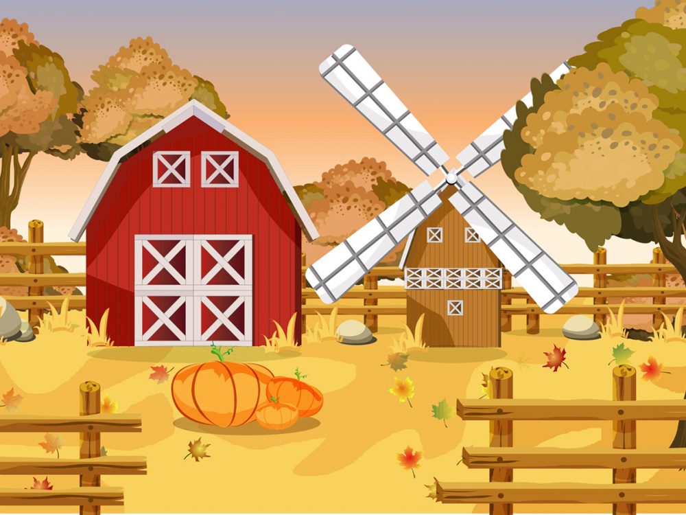 Autumn Farm Illustration