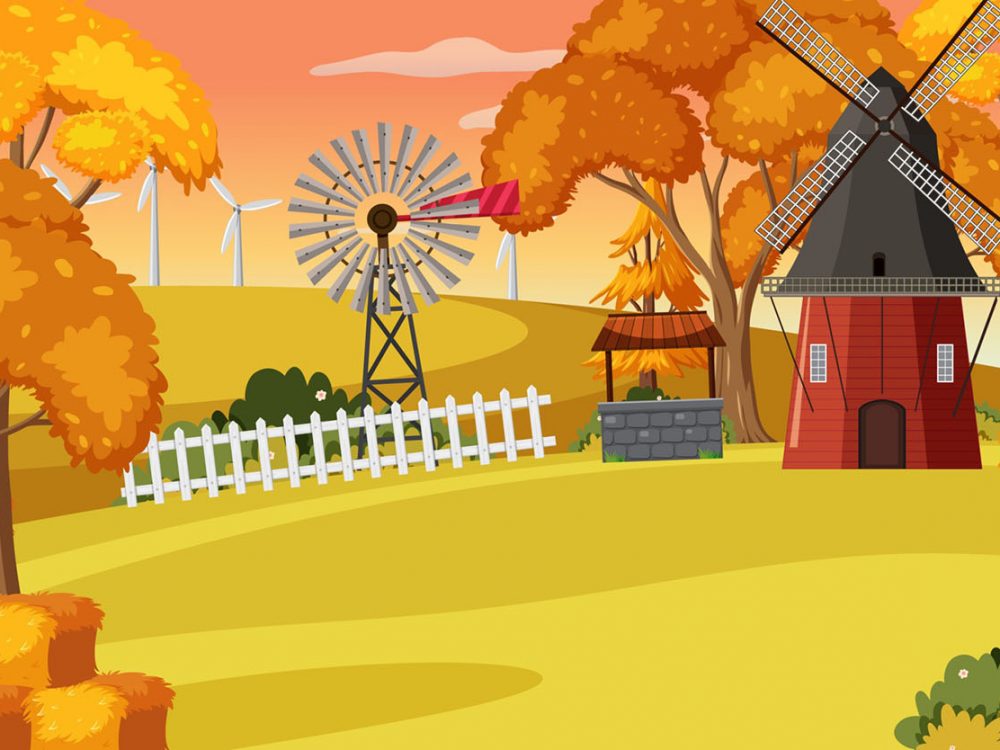Autumn Farm Illustration