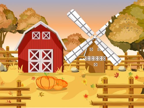 Autumn Farm Illustration