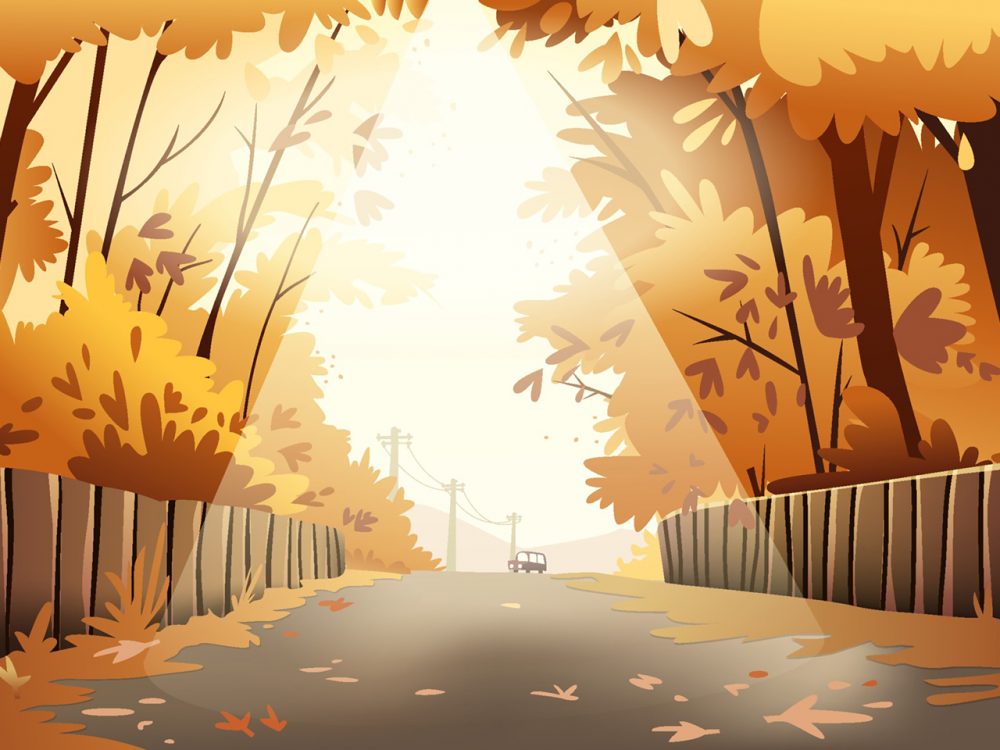 Autumn Scenery Vector Illustration