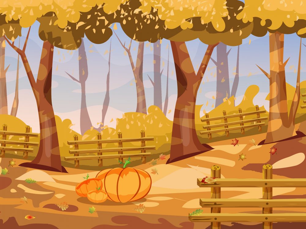 Autumn Scenery Vector Illustration