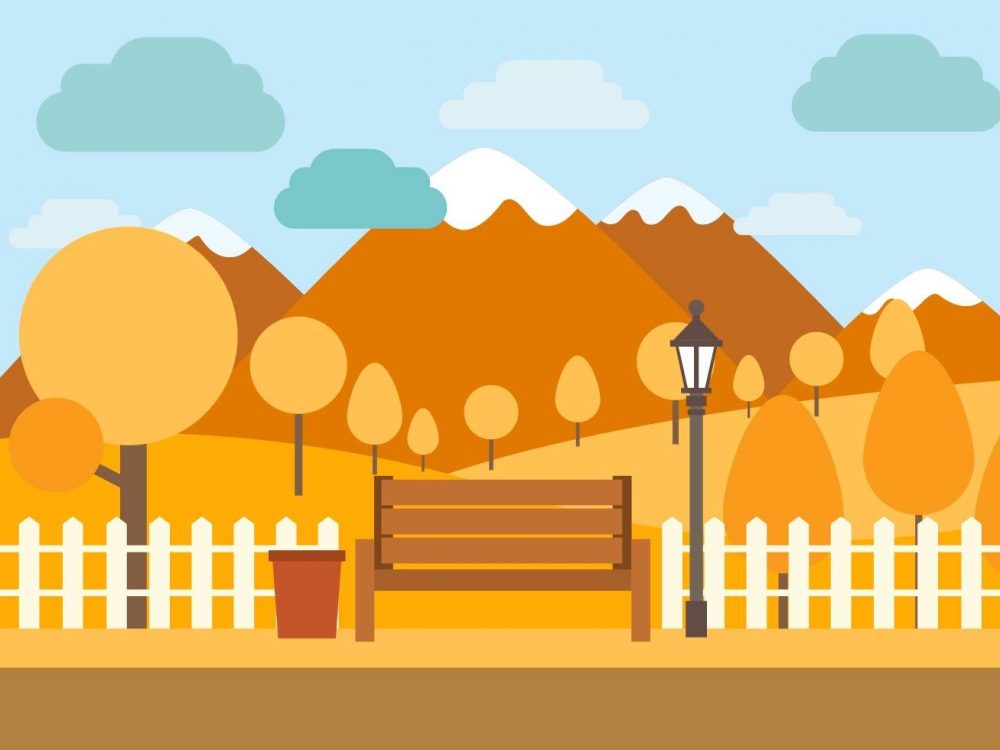 Autumn Scenery Vector Illustration