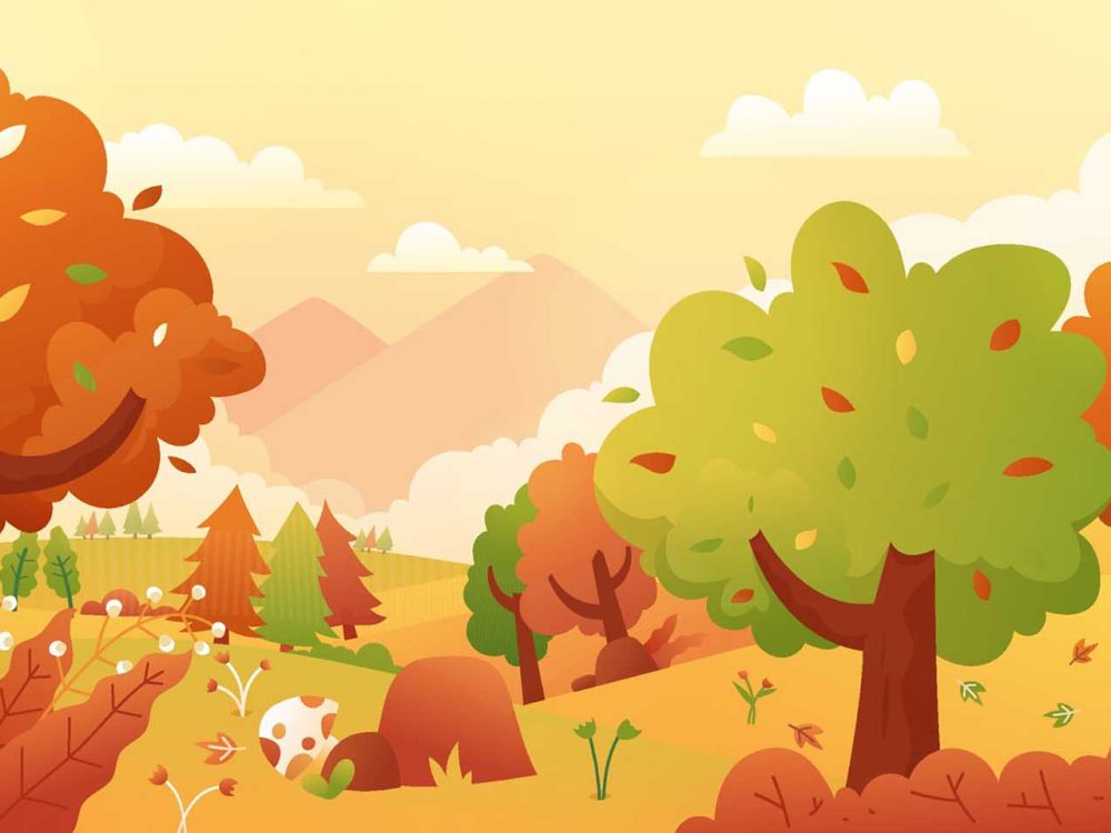 Autumn Scenery Vector Illustration