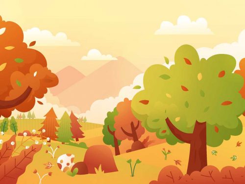 Autumn Scenery Vector Illustration
