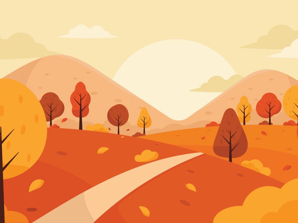 Autumn Scenery Vector Illustration