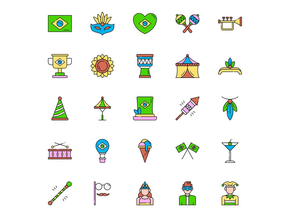 Brazilian Carnival Icons