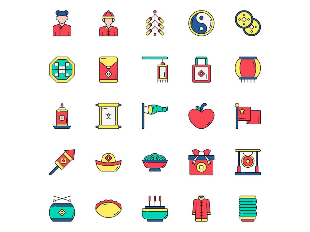Chinese New Year Vector Icons
