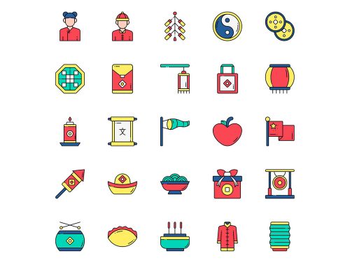 Chinese New Year Vector Icons