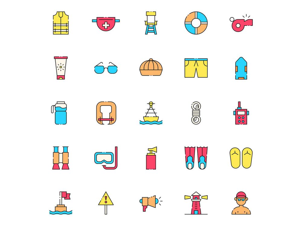 Coast Guard Vector Icons