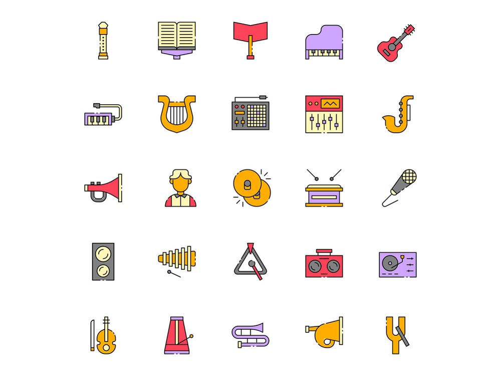 Composer Vector Icons