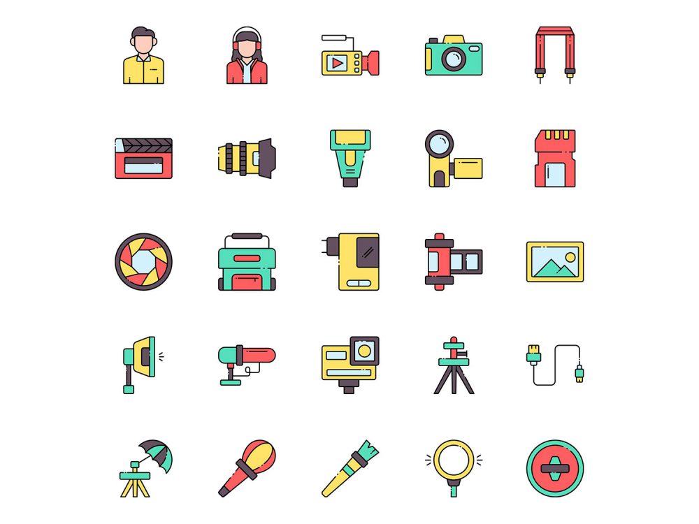 Free Cameraman Vector Icons
