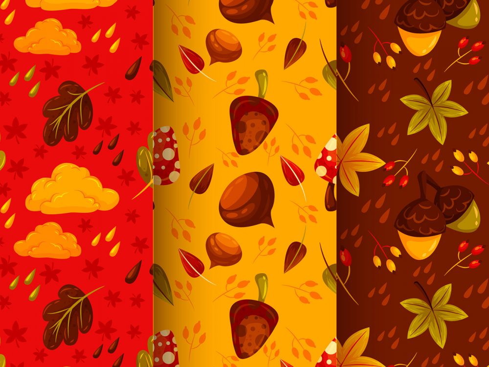 Hand Drawn Autumn Pattern Collection