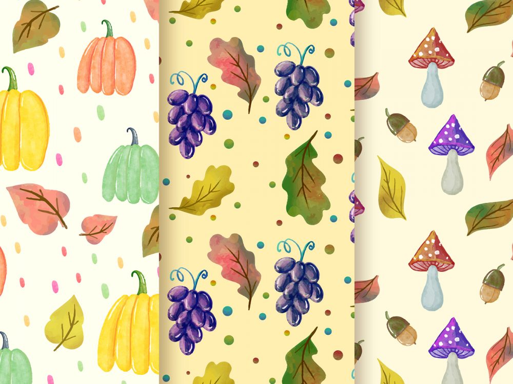 Hand Drawn Autumn Pattern Collection