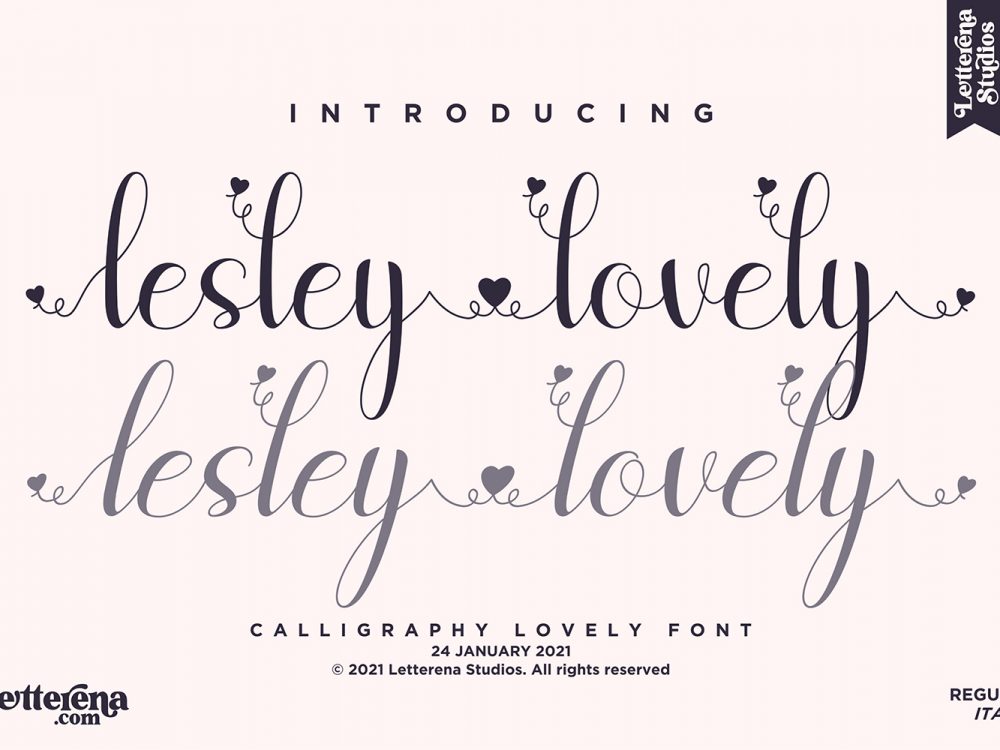 Lesley Lovely Free Font